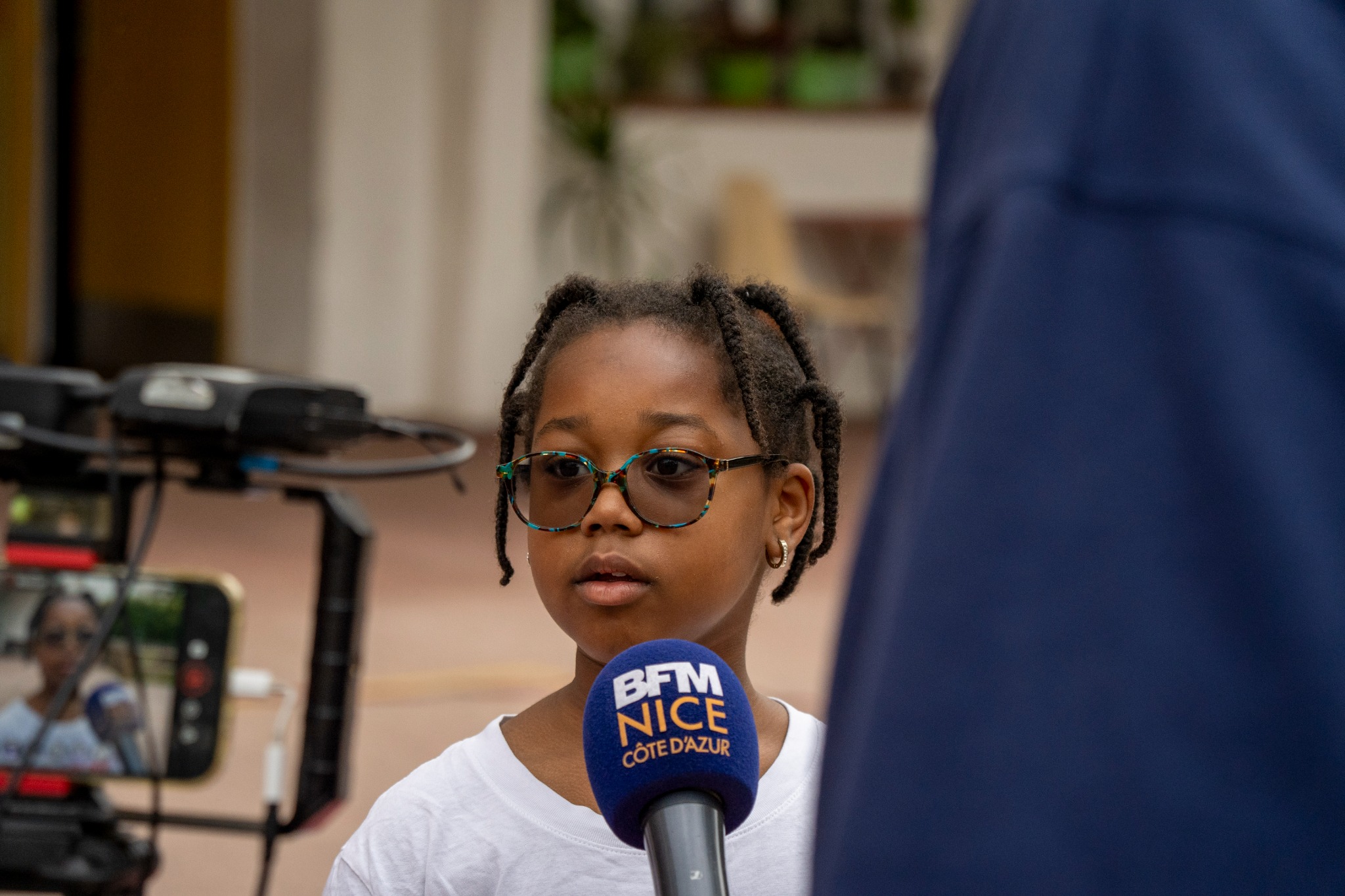 Engagement social : Enfant interviewé par BFM Nice